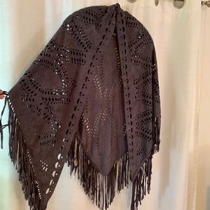 Boho Chic Charlotte Daniel Faux Suede Shawl